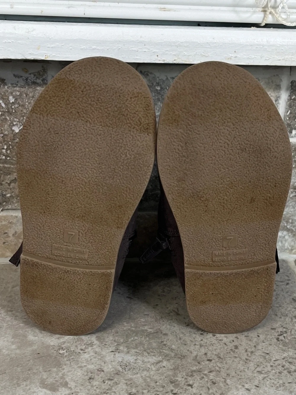Old Navy Girls Brown Suede-Look Ankle Boots 7, EUC, clean! A Cutie Bootie😀